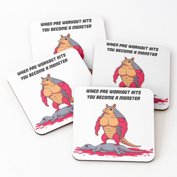 Item preview, When Pre Workout Hits: Muscle Armadillo designed and sold by LemuellTrends.