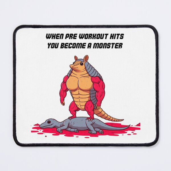 Item preview, When Pre Workout Hits: Muscle Armadillo designed and sold by LemuellTrends.