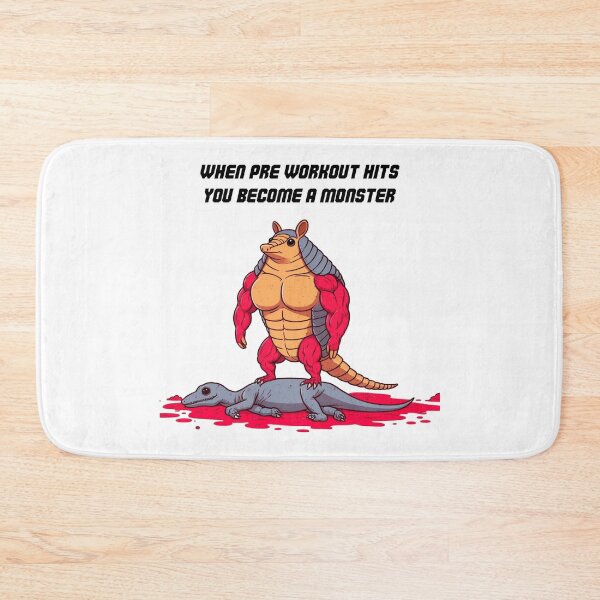 Item preview, When Pre Workout Hits: Muscle Armadillo designed and sold by LemuellTrends.