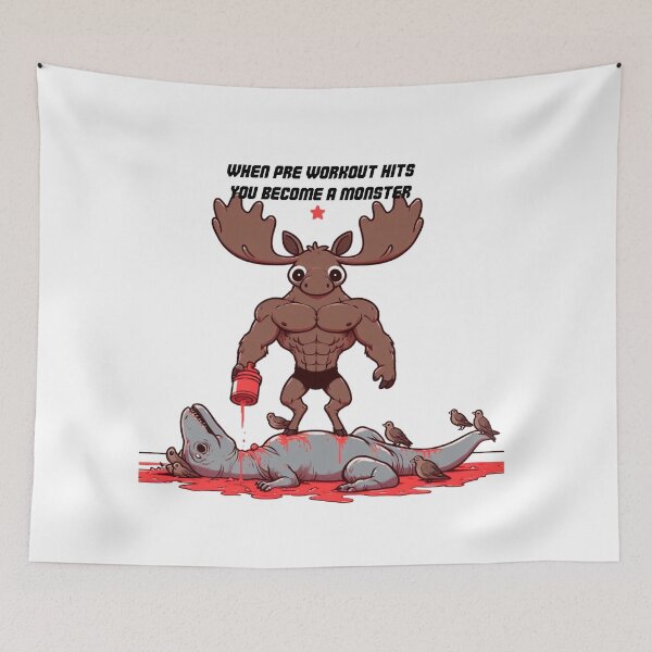 Item preview, When Pre Workout Hits: Muscle Moose designed and sold by LemuellTrends.