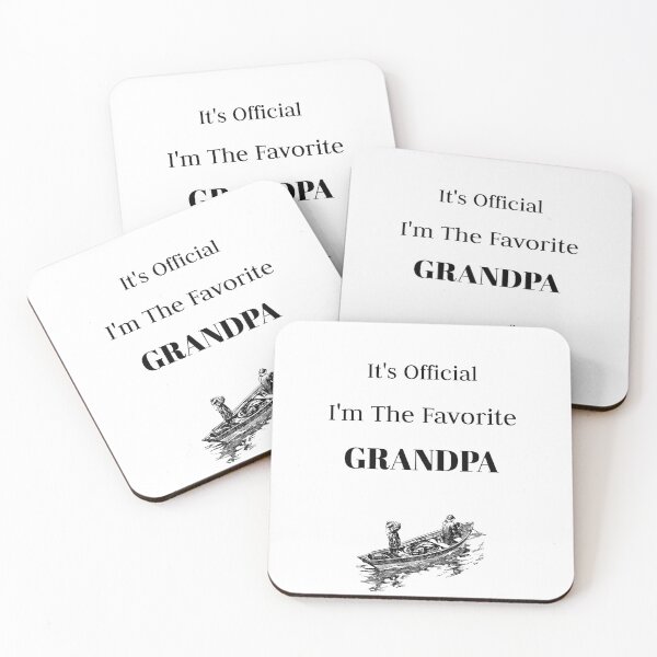 Aperçu de l'œuvre C'est officiel, je suis le grand-père préféré. Grand-père créée et vendue par TwoBusyCreating.