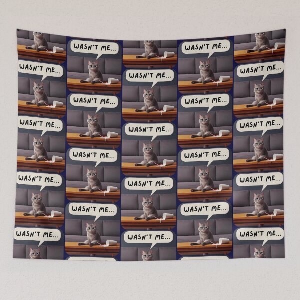 Item preview, “Wasn’t Me” Kitty Spills Milk Shake(Rounded Edge) designed and sold by SteadyRolla.