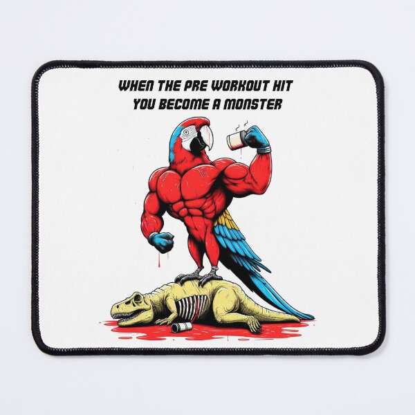 Item preview, When Pre Workout Hits: Muscle Macaw designed and sold by LemuellTrends.