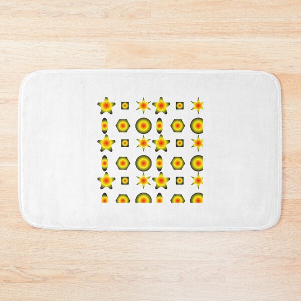 Item preview, Red yellow and black multi color shapes pattern designed and sold by AMK-artworld.