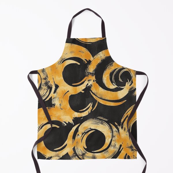 Item preview, Watercolor Circles - Yellow and Black Batik Pattern designed and sold by HausKatz.