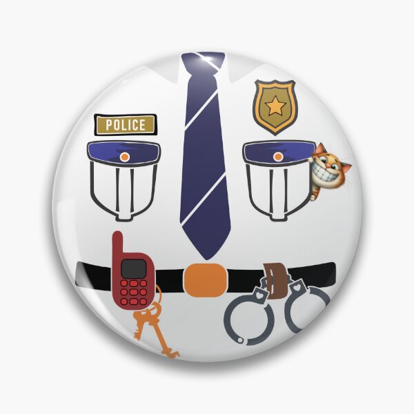 Item preview, police cat cute designed and sold by amahechoamano.
