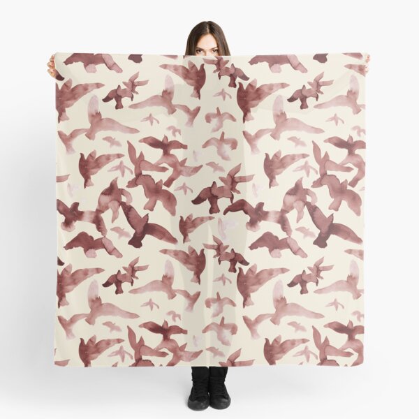 Alouette – Maroon on Cream Scarf