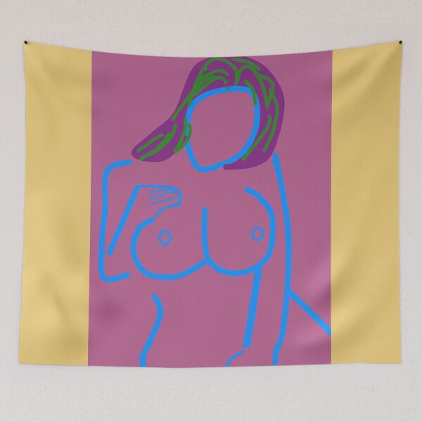 Item preview, Erotic art, female nude line drawing  designed and sold by pulchritude560.