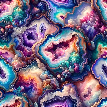 Artwork thumbnail, Colorful Geode pattern design by StickaTime