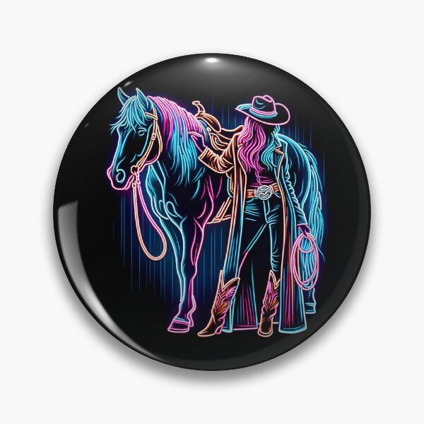 Item preview, Neon Cowgirl and Horse designed and sold by BrooklynBrand.