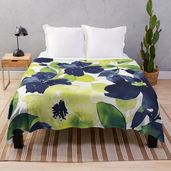 Item preview, Blue and Green Floral Batik Pattern designed and sold by HausKatz.