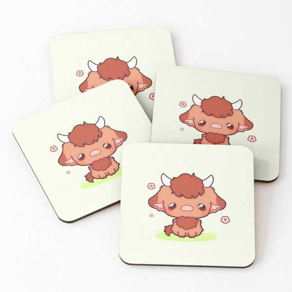 Item preview, Highland Cow Chibi Art Print designed and sold by Unmeiartist.