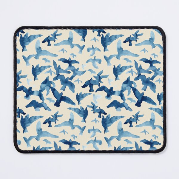 Item preview, Alouette – Blue on Cream designed and sold by Elizabeth Becker.