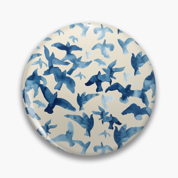 Item preview, Alouette – Blue on Cream designed and sold by Elizabeth Becker.
