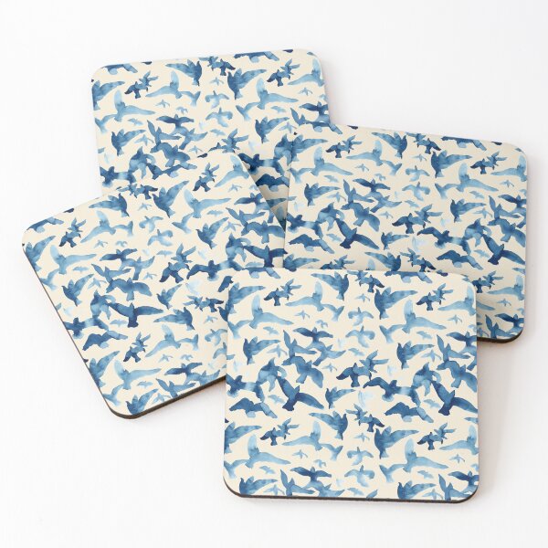 Item preview, Alouette – Blue on Cream designed and sold by Elizabeth Becker.