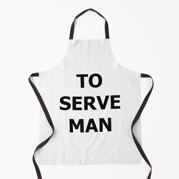 Item preview, Bender's "To Serve Man" apron designed and sold by cubiclecoma.