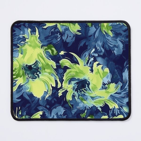 Item preview, Blue and Green Floral Batik Pattern II designed and sold by HausKatz.