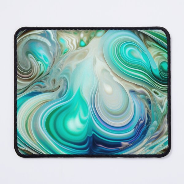 Item preview, Blue, Turquoise, White Swirls in Pearl Paint designed and sold by HippieFarms11.