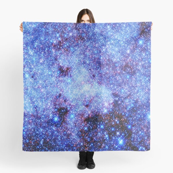 Galaxy Sparkle Stars Periwinkle Blue Scarf