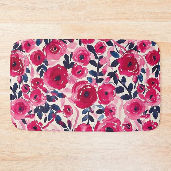 Item preview, Pink and Red Floral Batik Pattern designed and sold by HausKatz.