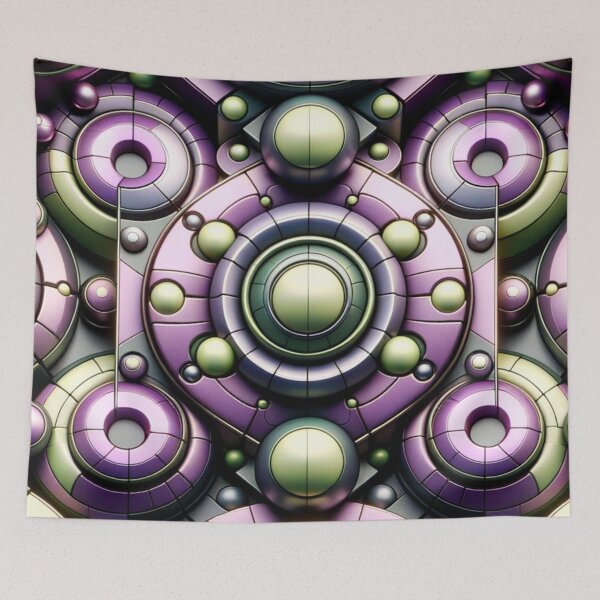 Item preview,   Abstract Mechanical Artistry Lavender And Lime Green Design Volume 6 designed and sold by mymagicstoreus.
