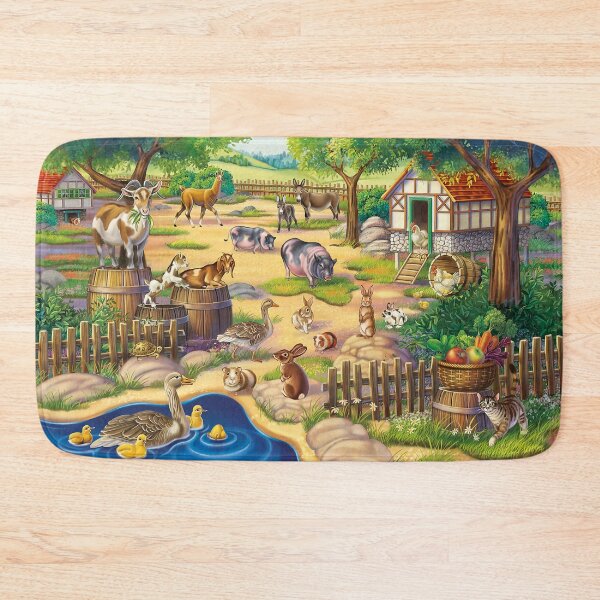Item preview, Farm Animals Playing Around The House And Swimming In The Pond - Farmer designed and sold by Clitus.