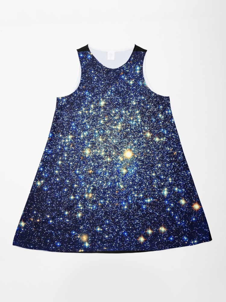 Dark Midnight Blue & Gold Galaxy Sparkle Stars" A-Line Dress for Sale by  2sweetsDesign | Redbubble