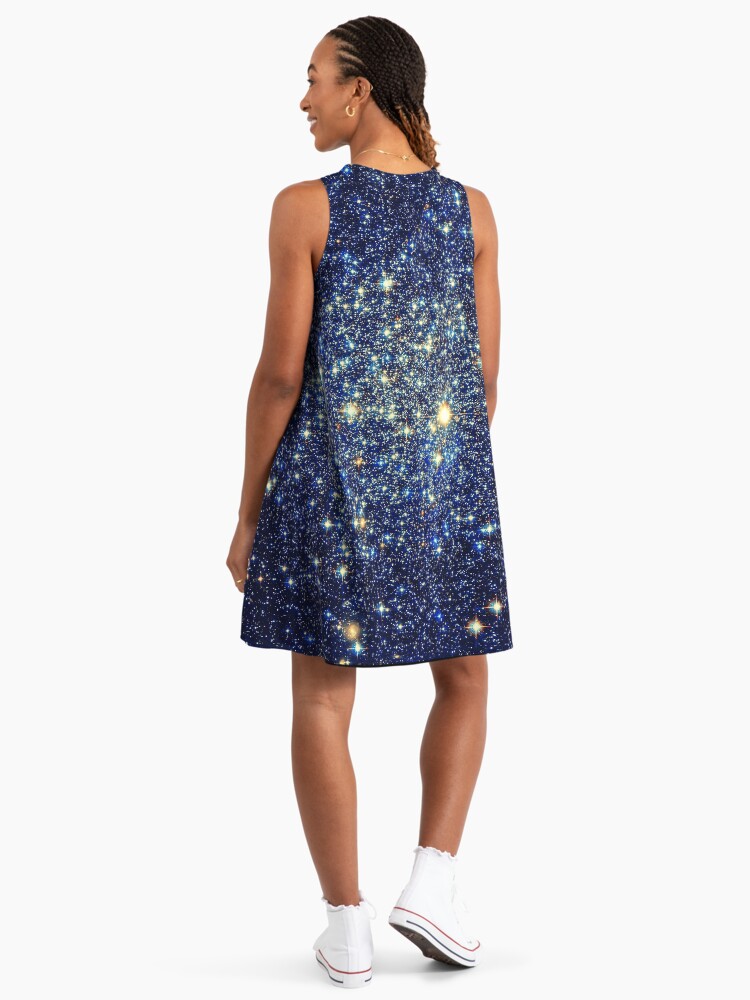 princess polly baby blue dress Dark Midnight Blue & Gold Galaxy Sparkle Stars