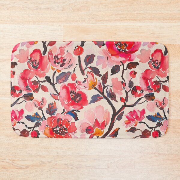 Item preview, Pink and Red Floral Batik Pattern 2 designed and sold by HausKatz.