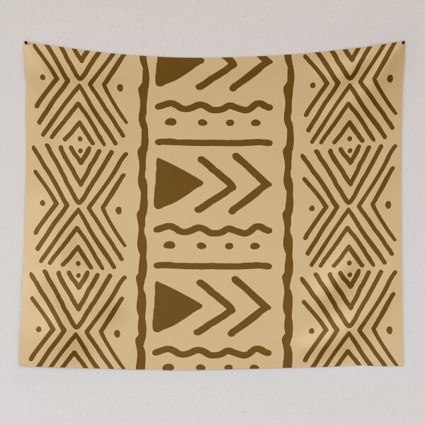 Item preview, Tan and Brown African Bogolan Design designed and sold by funkyvibes.