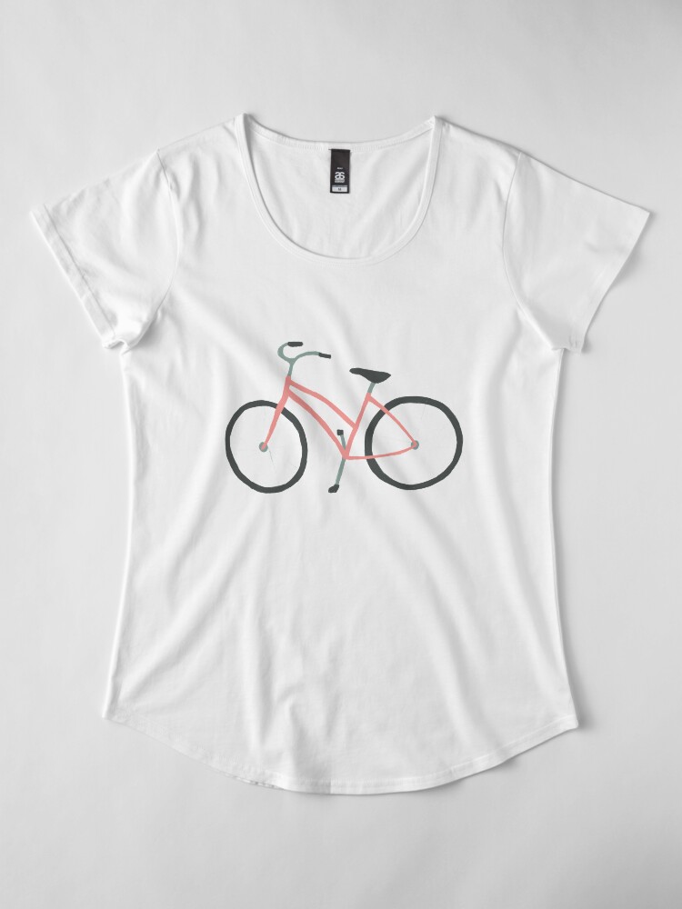 Alternate view of Charming pink bicycle pattern Premium Scoop T-Shirt