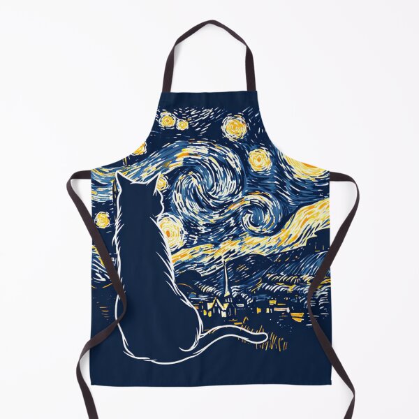 Item preview, Starry Night Cat Van gogh Inspired Painting designed and sold by Vangoholic.