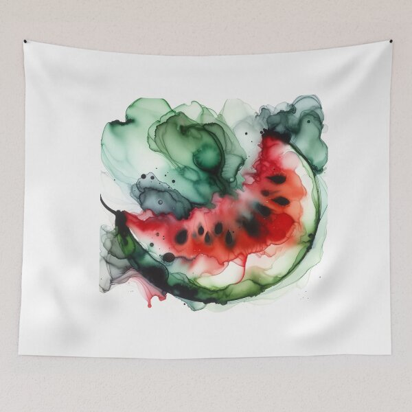 Item preview, Abstract Watermelon Watercolor Art designed and sold by mymagicstoreus.