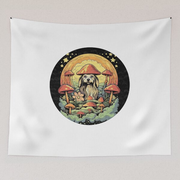 Item preview, "Enchanted Canine Grove: Mushroom Cap Odyssey" designed and sold by MrjotanArtisy.