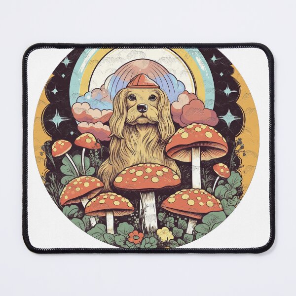 Item preview, "Starry Paws and Petals: Whimsical Mushroom Dog" designed and sold by MrjotanArtisy.
