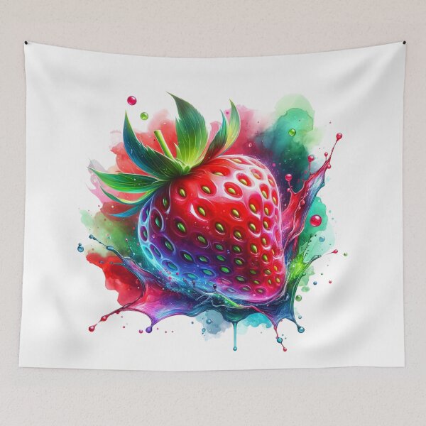 Item preview, Vibrant Strawberry Splash Artwork designed and sold by mymagicstoreus.