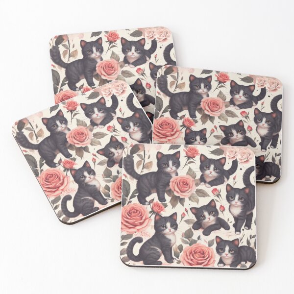 Item preview, Black Cats  Love Roses  designed and sold by BotunPeony.