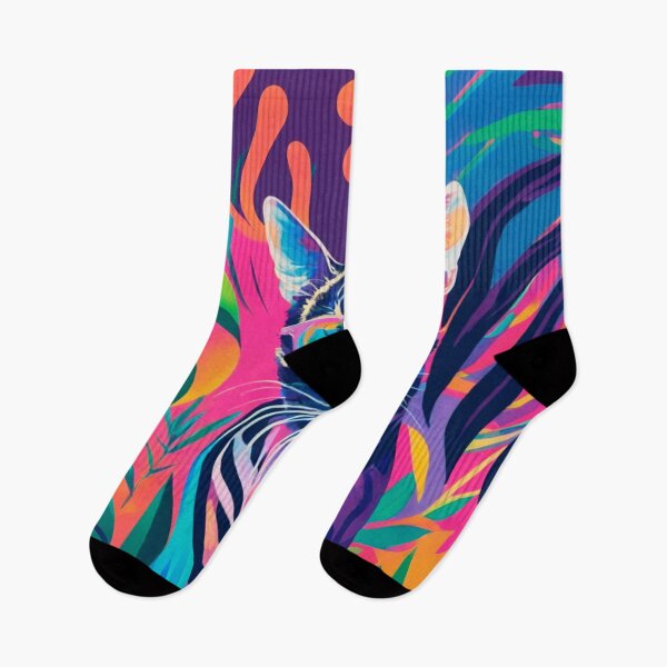 Item preview, Tropical Feline in Chromatic Splendor designed and sold by WanderingCanvas.