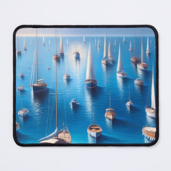 Item preview, Serene Marina Sailing Boats Scene designed and sold by mymagicstoreus.