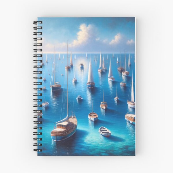 Item preview, Serene Marina Sailing Boats Scene designed and sold by mymagicstoreus.