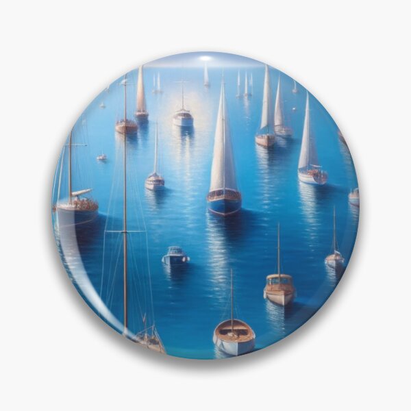Item preview, Serene Marina Sailing Boats Scene designed and sold by mymagicstoreus.