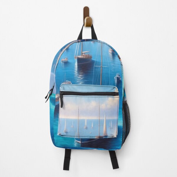 Item preview, Serene Marina Sailing Boats Scene designed and sold by mymagicstoreus.