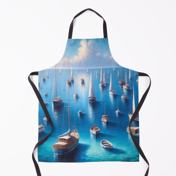 Item preview, Serene Marina Sailing Boats Scene designed and sold by mymagicstoreus.