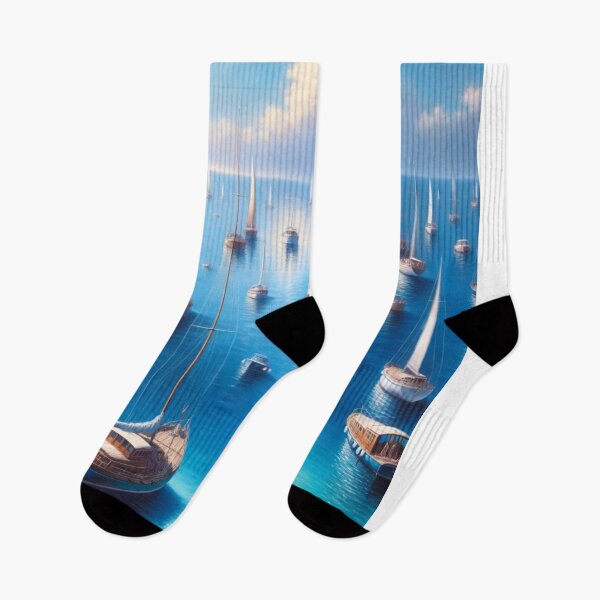 Item preview, Serene Marina Sailing Boats Scene designed and sold by mymagicstoreus.