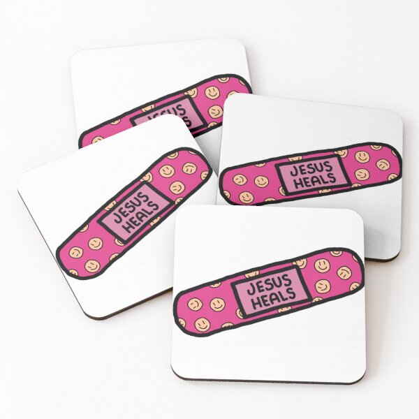 Item preview, Jesus heals plaster smiley face Christian sticker designed and sold by SophieStickers0.