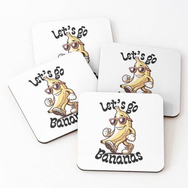 Item preview, Let's Go Bananas Funny Retro Cartoon designed and sold by PunTasticStudio.