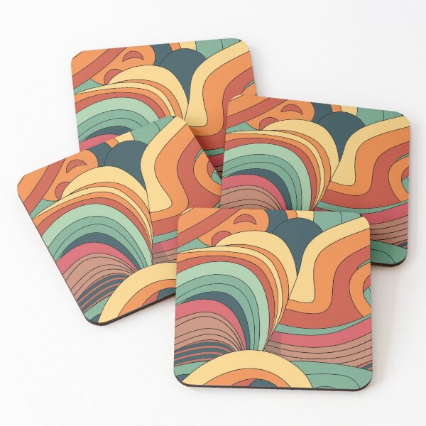 Item preview, Vibrant Minimalism Colorful Curve Line Art Pattern designed and sold by Tamas Das.