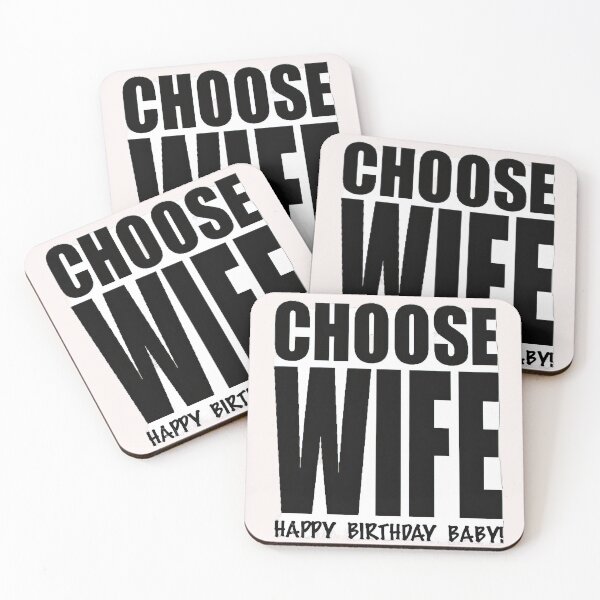 Item preview, Choose Wife - Happy Birthday - White designed and sold by Charlies-Artbox.