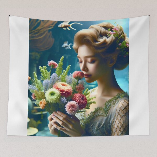Item preview, Underwater Fantasy with Floral  Mermaid Grace designed and sold by mymagicstoreus.