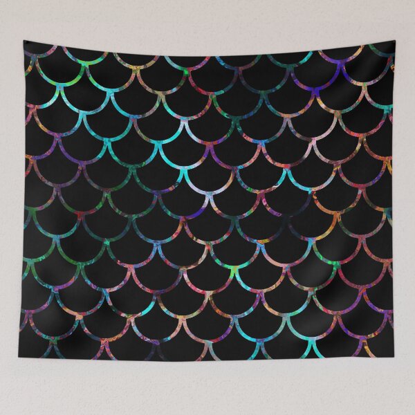 Item preview, Abstract Black Fish Scales Pattern designed and sold by Jared Davies.